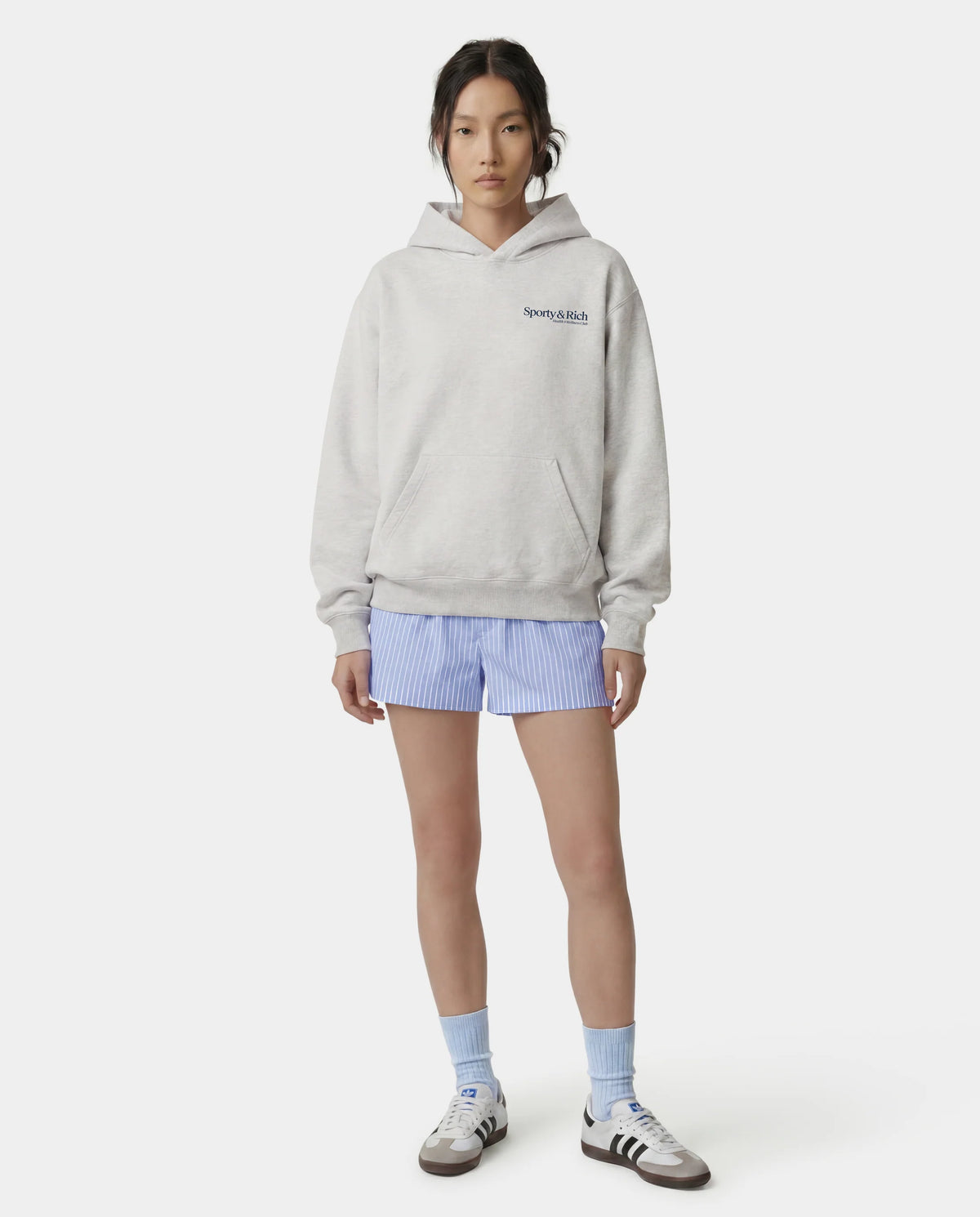 Sporty & Rich W Modern Hoodie Heather Gray