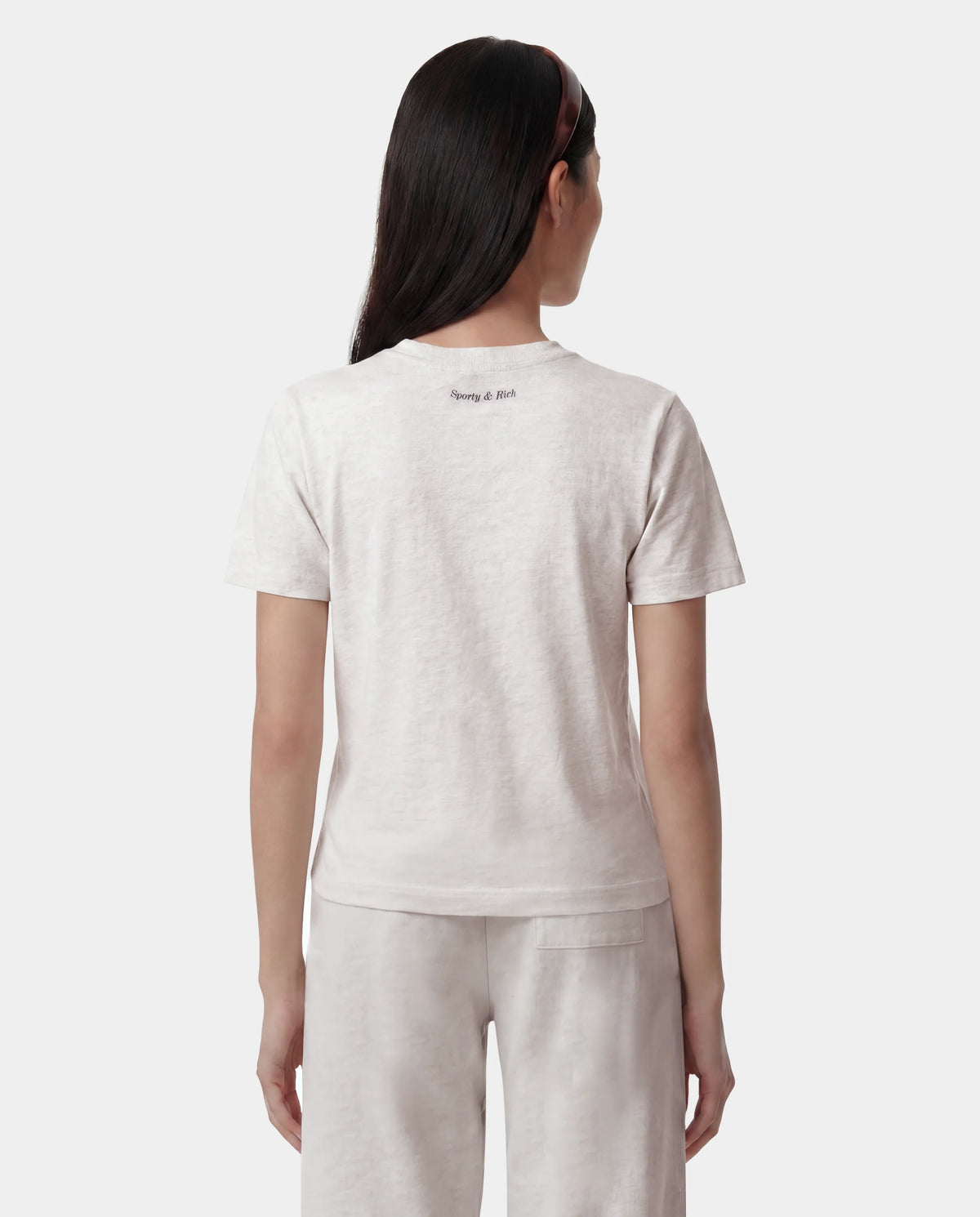 Sporty & Rich W Be Nice Essential Tee Heather Gray