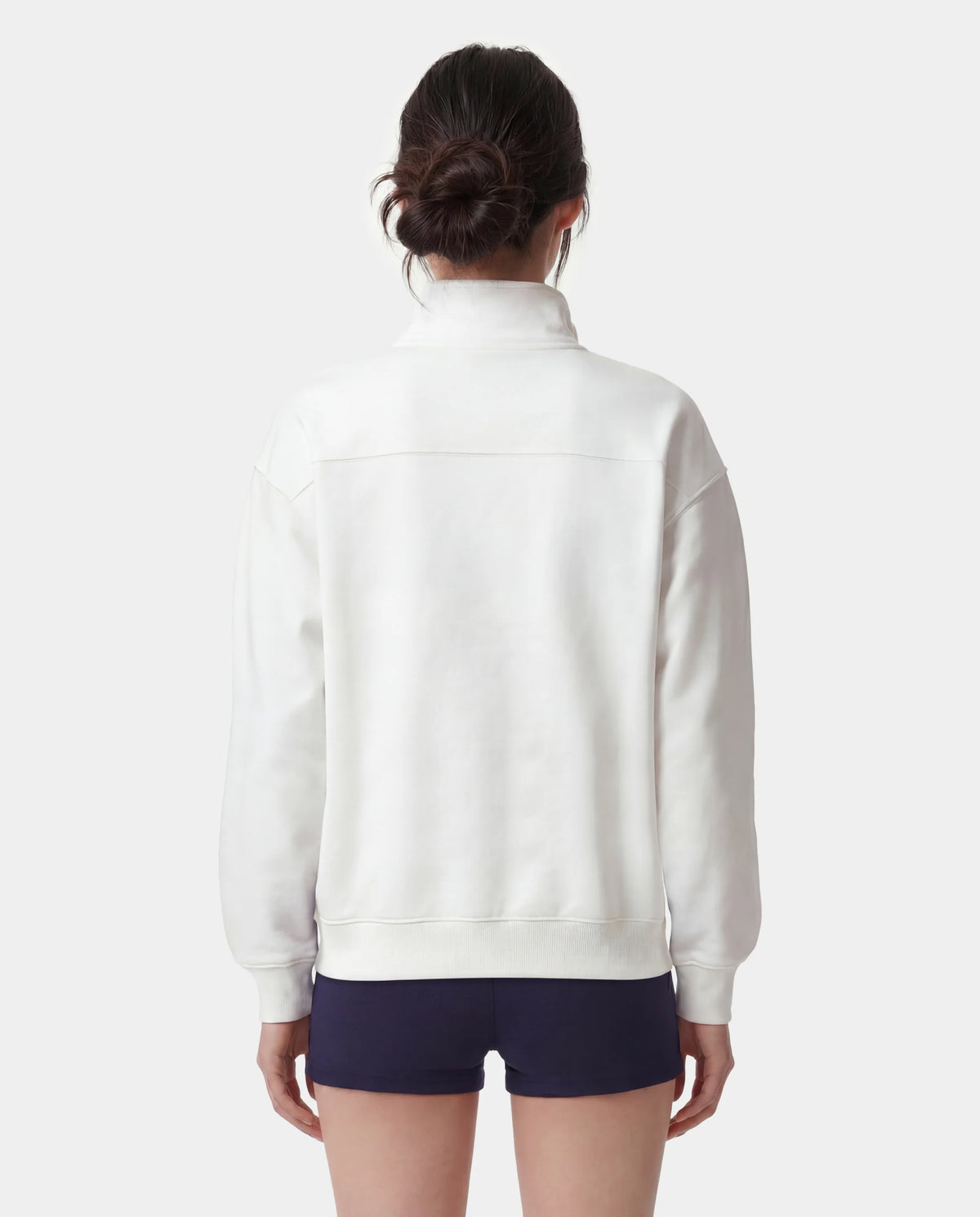 Sporty & Rich W Bold Health Quarter Zip White/Navy/Kelly