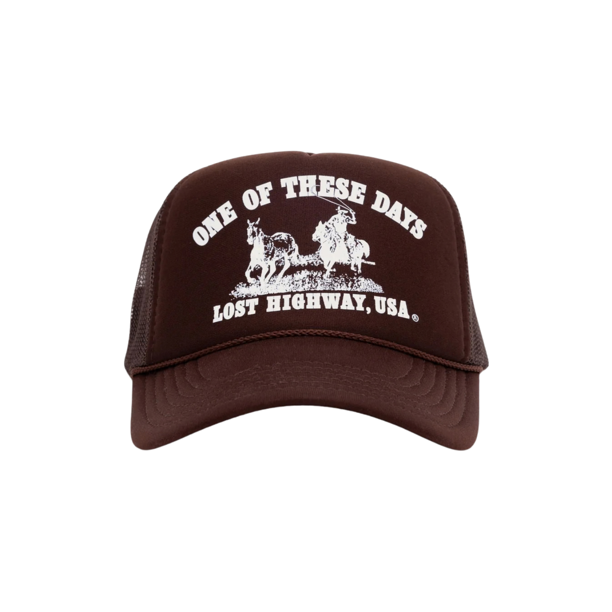One of These Days Lost Highway Trucker Hat Brown