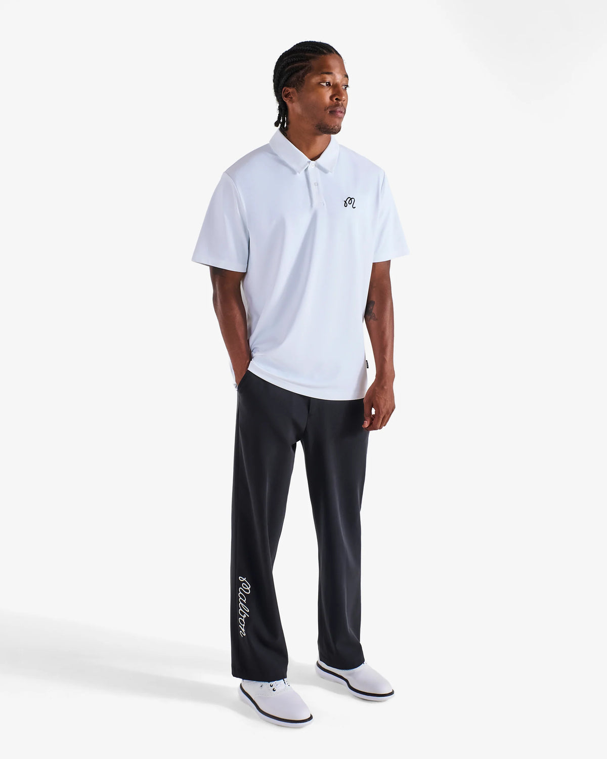 Malbon Fairway Polo White