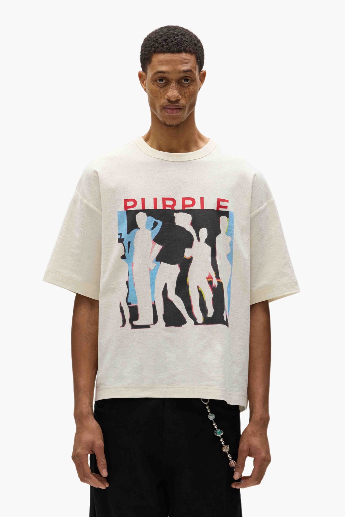 Purple Jersey Oversized SS Top Off White