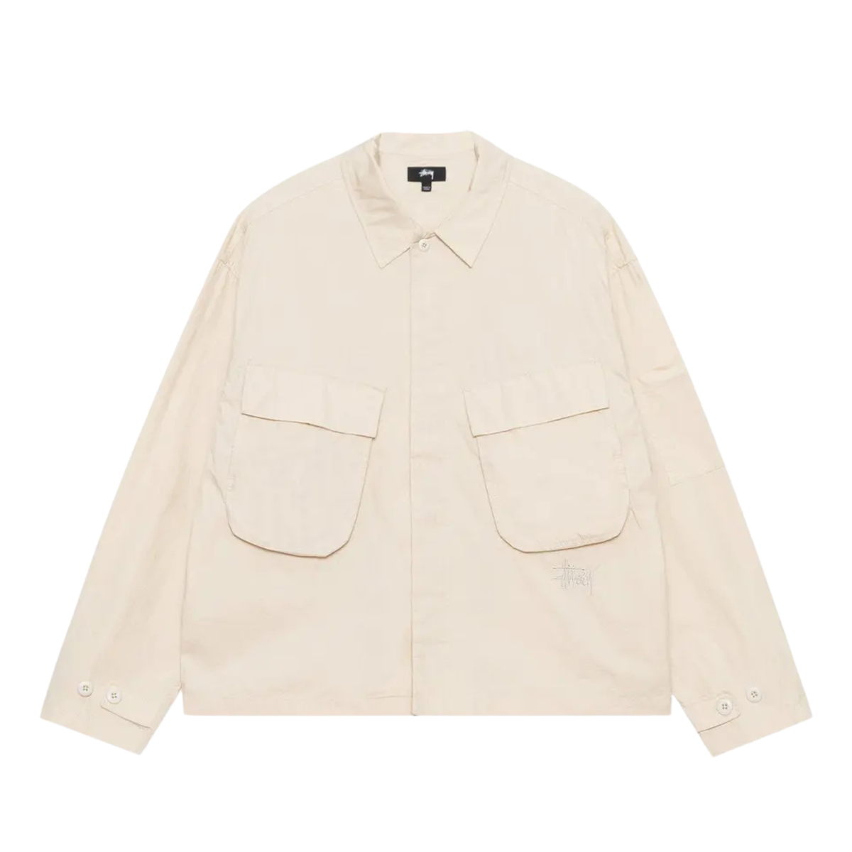 MILITARY LS OVERSHIRT - BONE I STUSSY