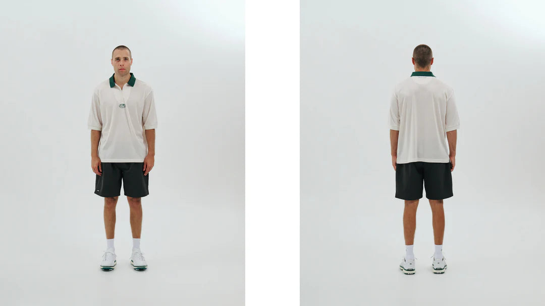 Metalwood Quarter Zip Jersey Polo Natural