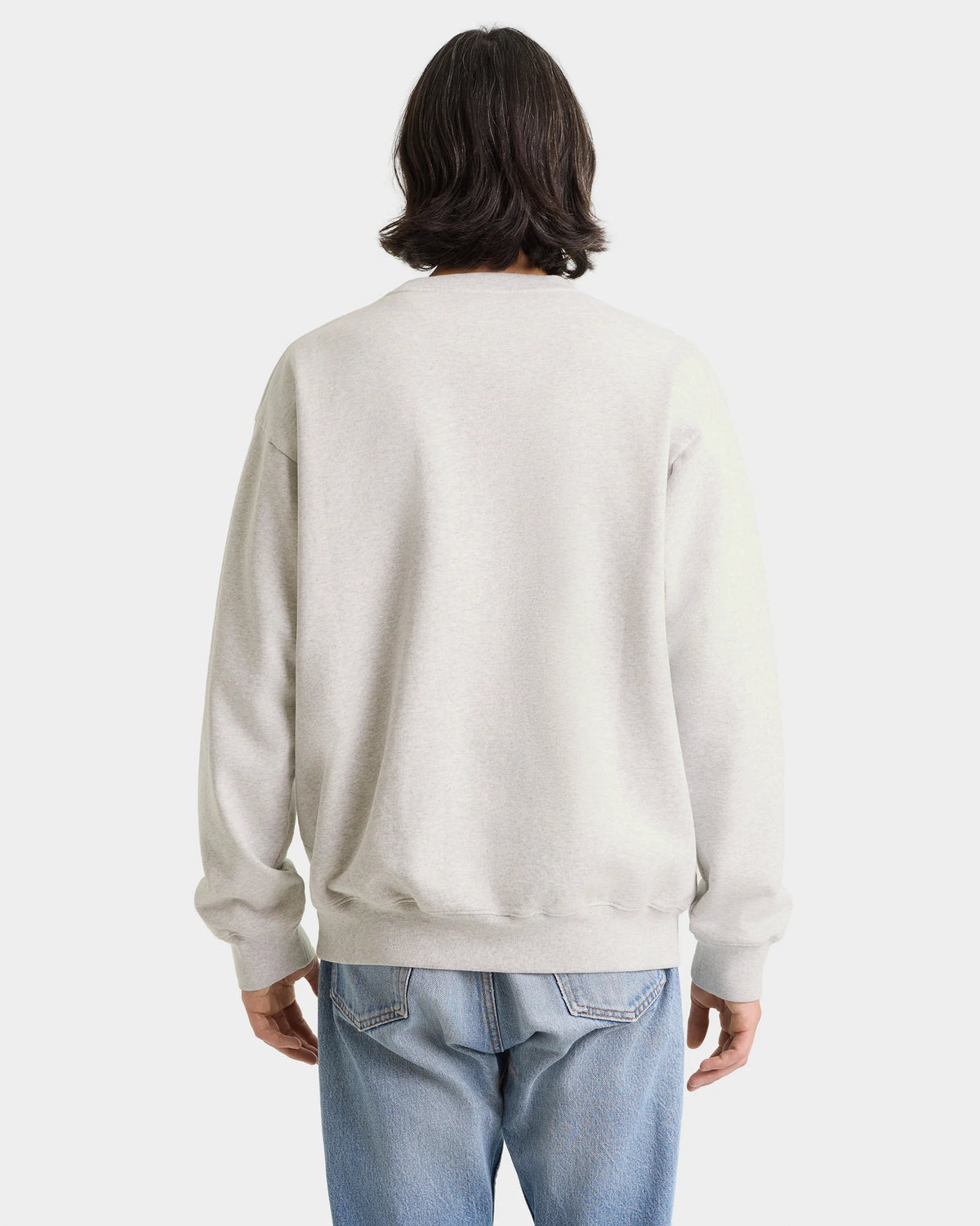 Sporty & Rich Heritage Yankees Serif Crewneck Heather Gray