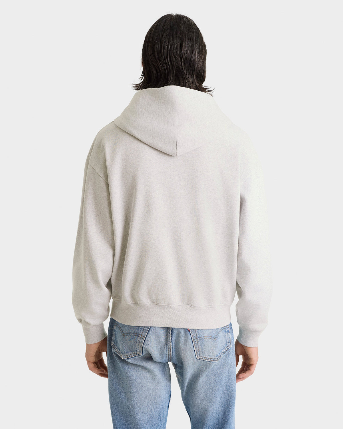 Sporty & Rich Heritage Yankees Serif Zip Hoodie Heather Gray