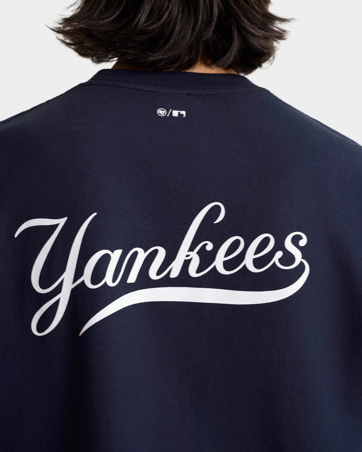 Sporty & Rich Yankees Curve T-Shirt Dark Navy