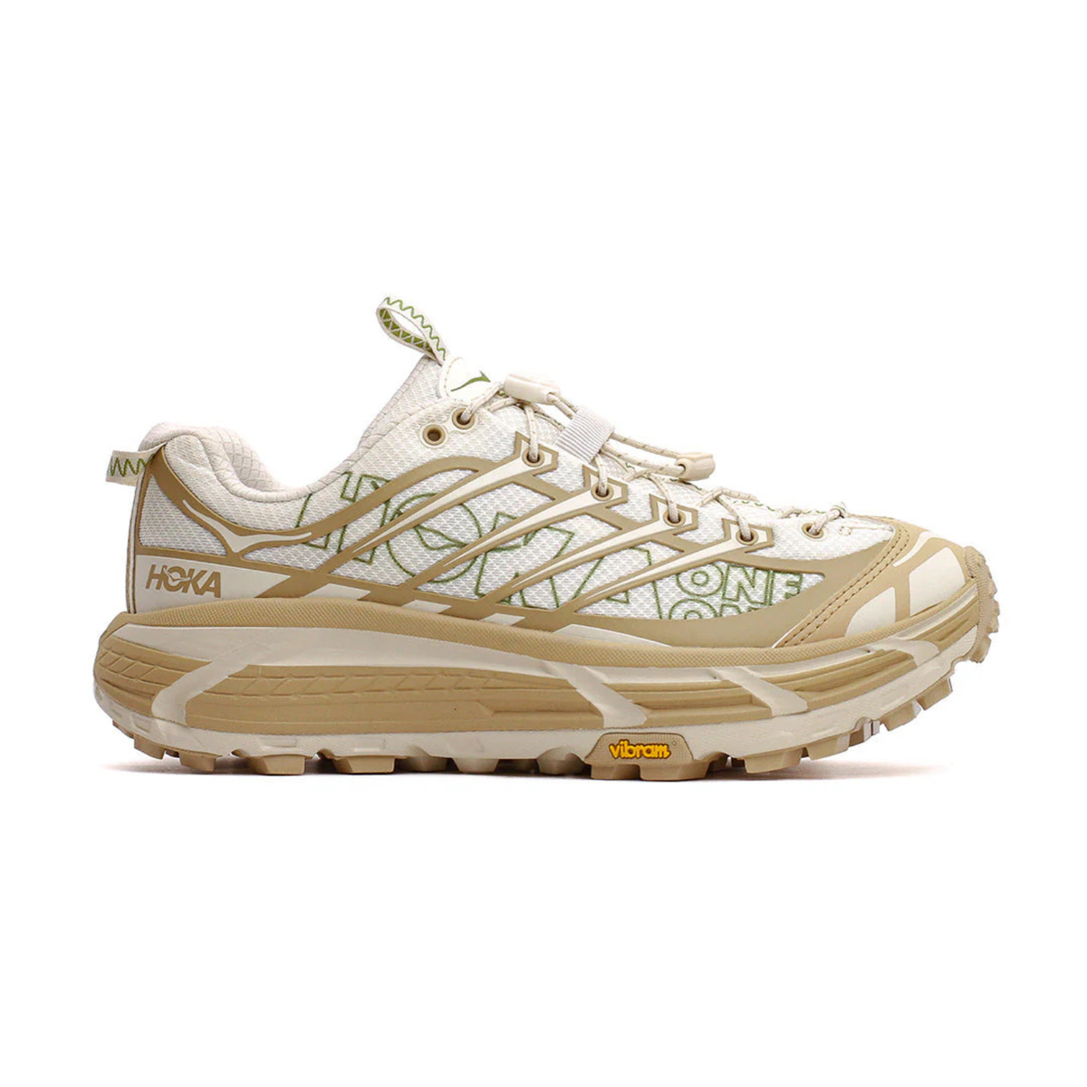 Hoka Mafate Three2 Wordmark Khaki Oatmeal