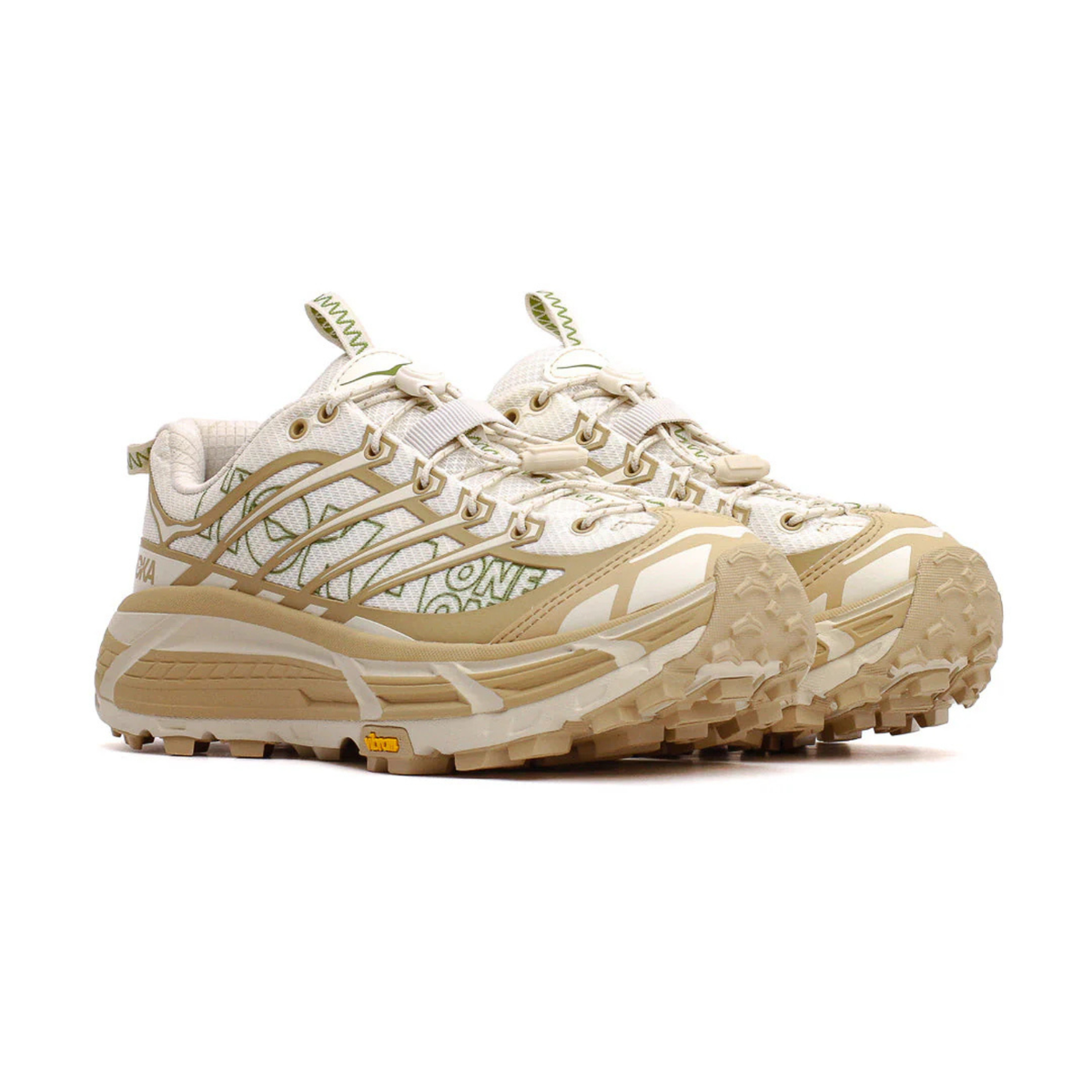 Hoka Mafate Three2 Wordmark Khaki Oatmeal