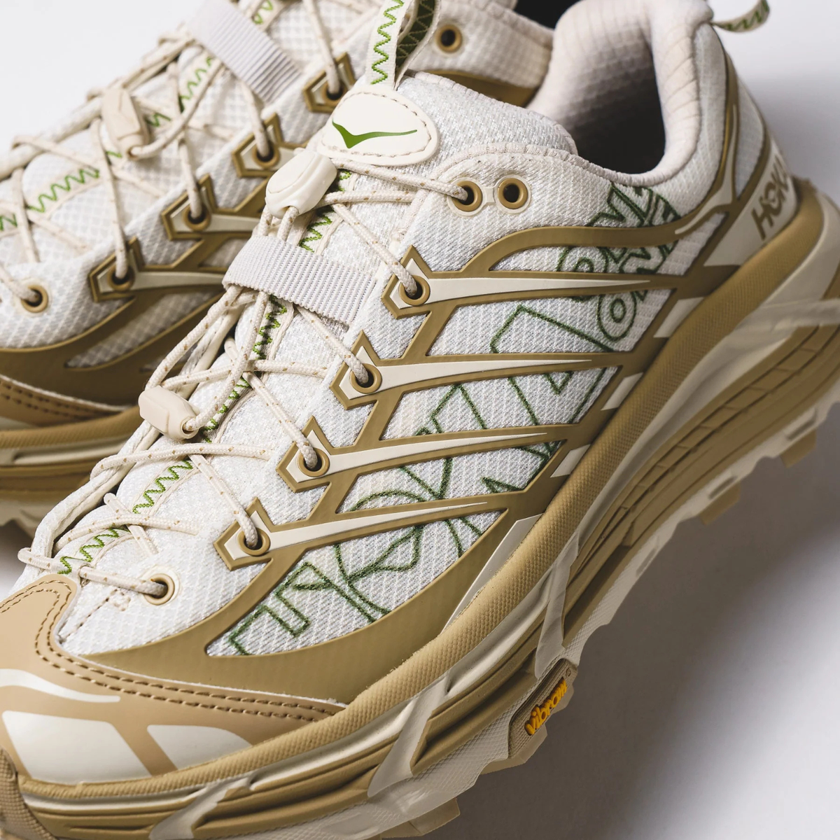 Hoka Mafate Three2 Wordmark Khaki Oatmeal