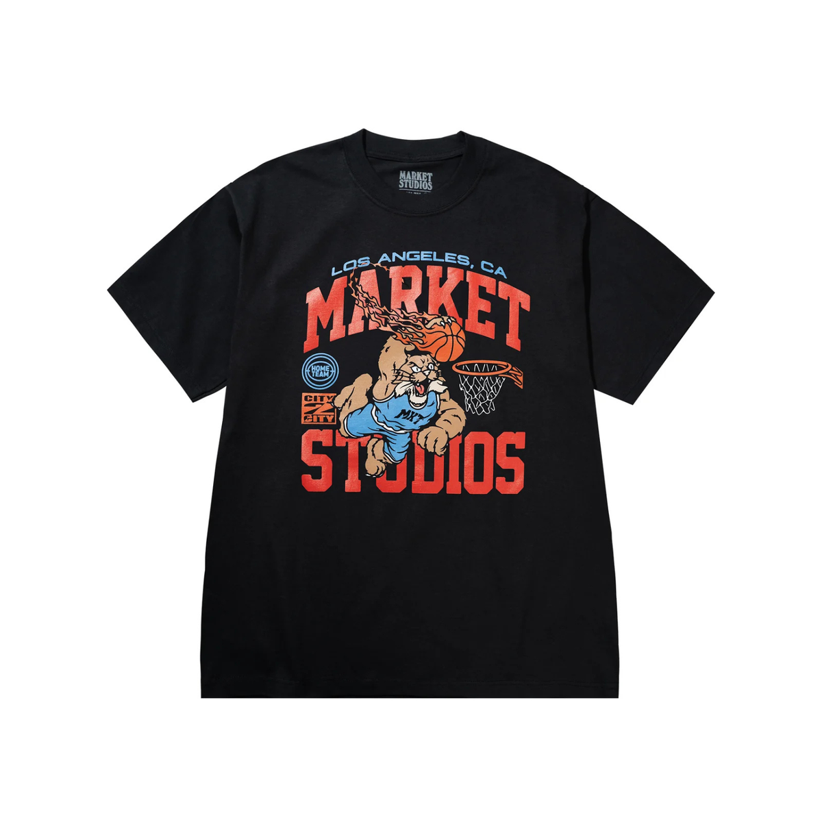 Market Ballin Bobcat T-Shirt Washed Black