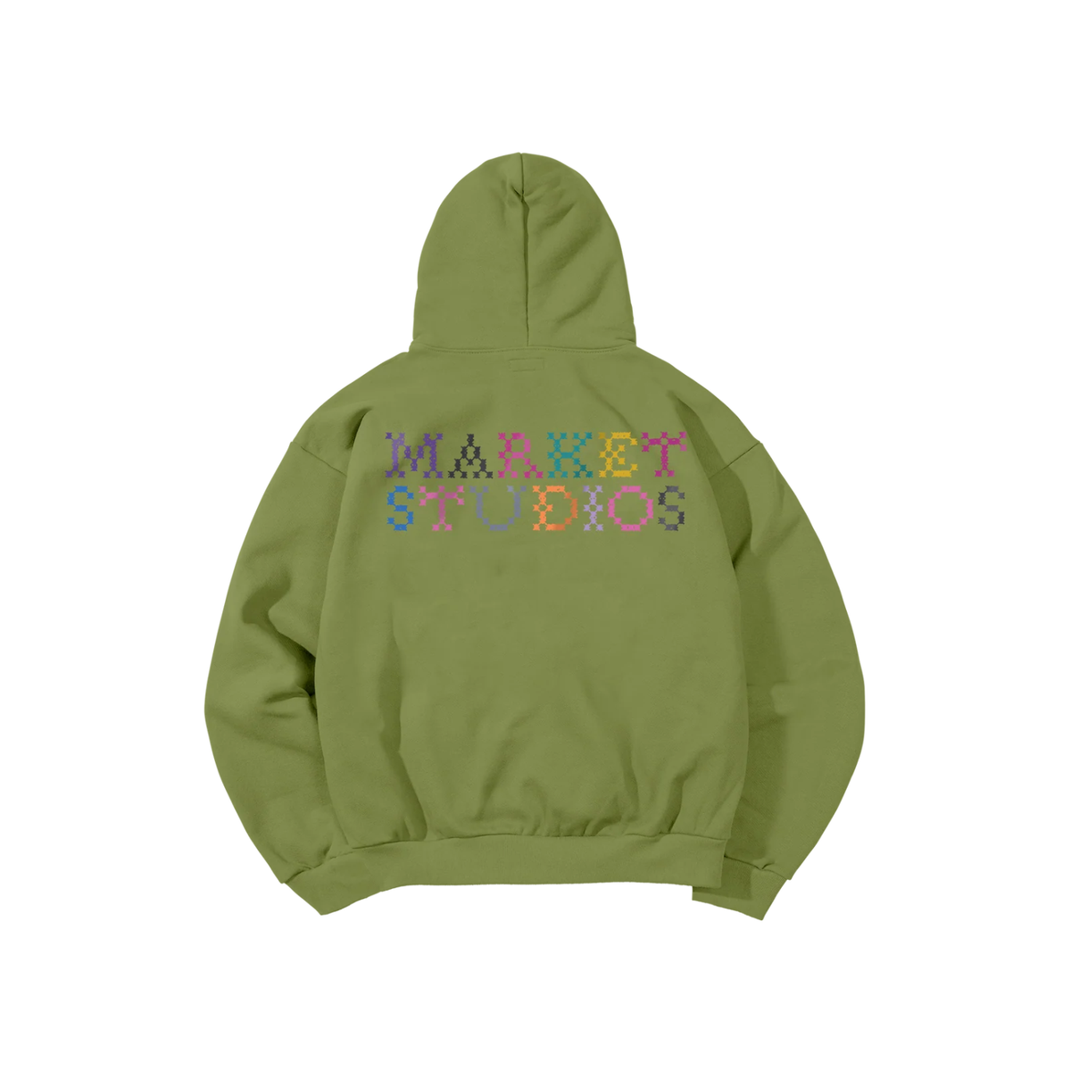Market Folk Fitted Bear Hoodie Sphagnum