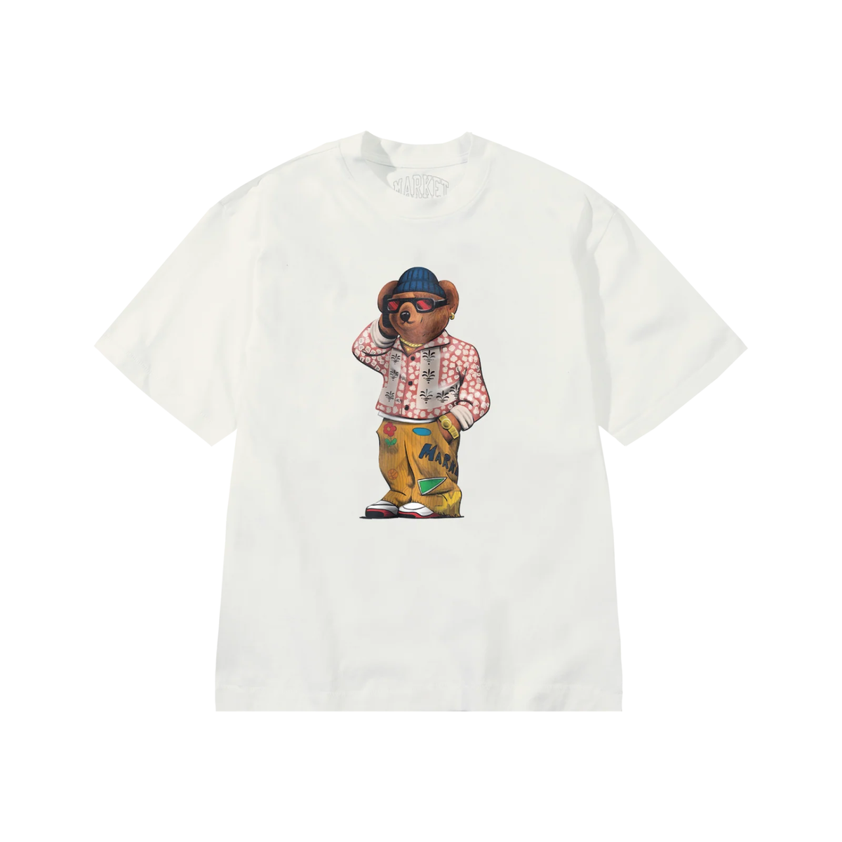 Market Folk Fitted Bear T-Shirt Unbleached Cotton