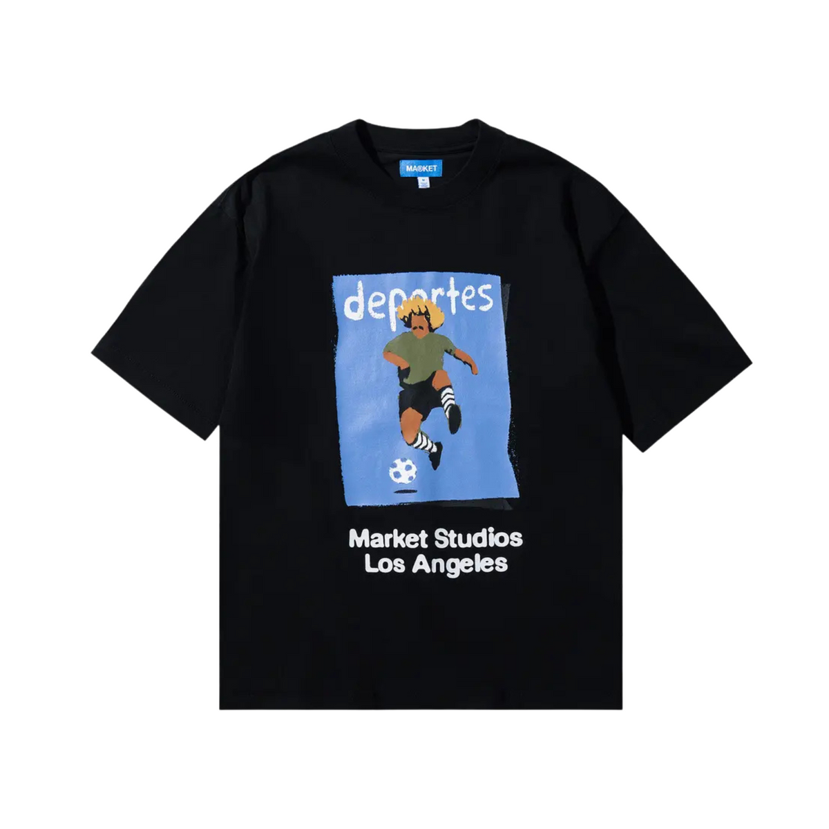 Market Illustrated Soccer T-Shirt Black