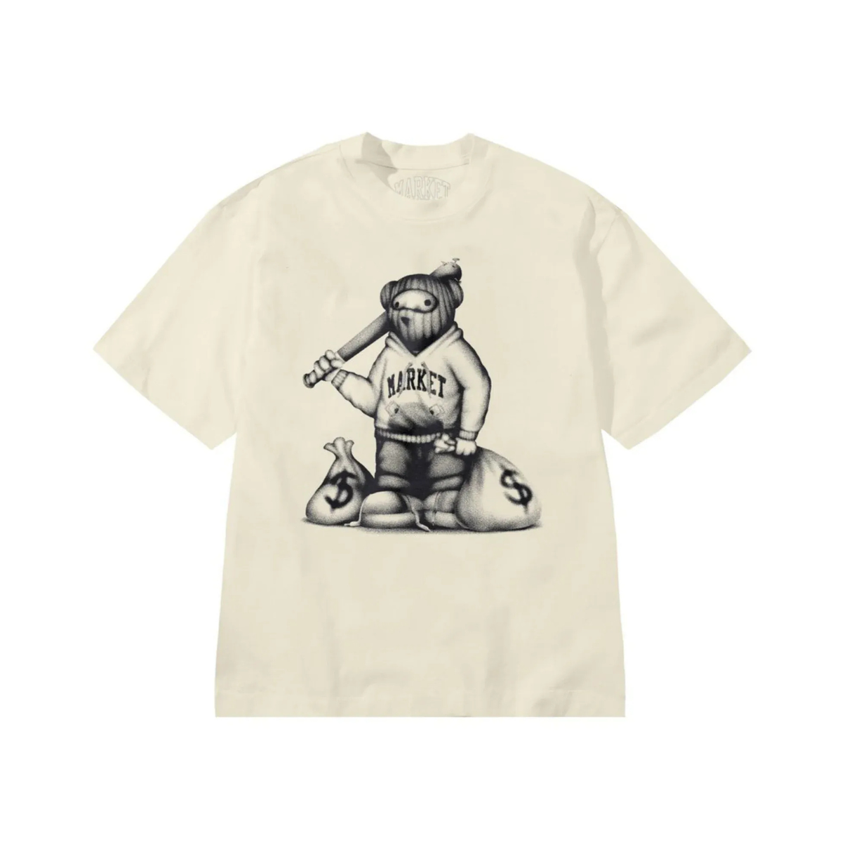 Market My Money Your Problem T-Shirt Ecru 
