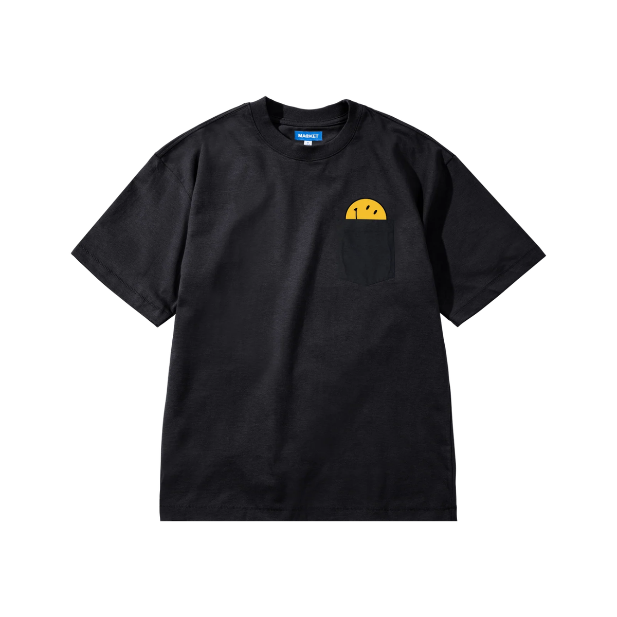Market Smiley Peek-A-Boo Pocket T-Shirt Jet Black