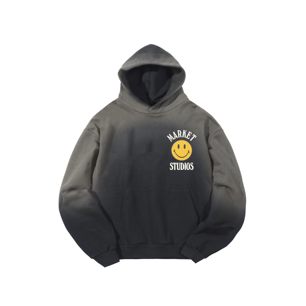 Market Smiley Upside Down Lockup Hoodie Jet Black