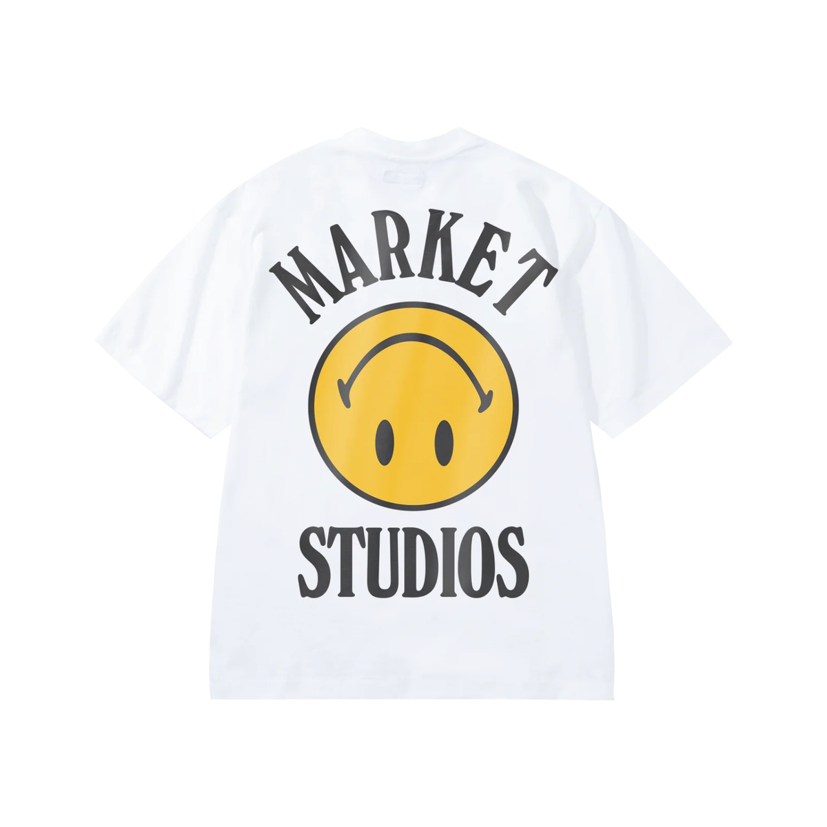 Market Smiley Upside Down Lockup T-Shirt White 