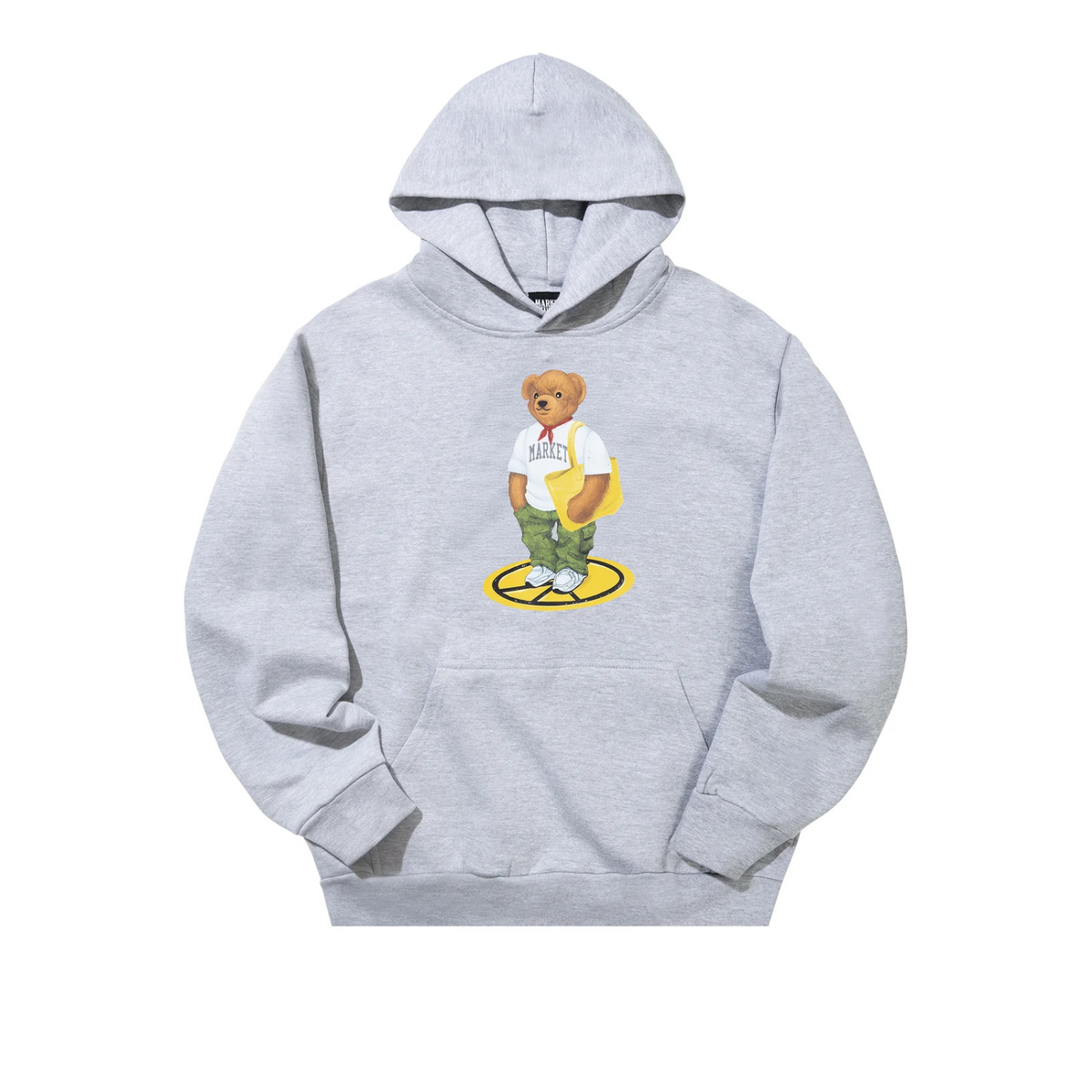 Market Stand For Peace Bear Hoodie Ash Grey