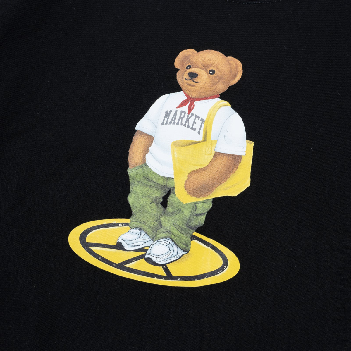 Market Stand For Peace Bear T-Shirt Jet Black