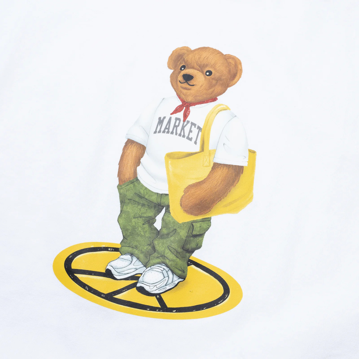Market Stand For Peace Bear T-Shirt White