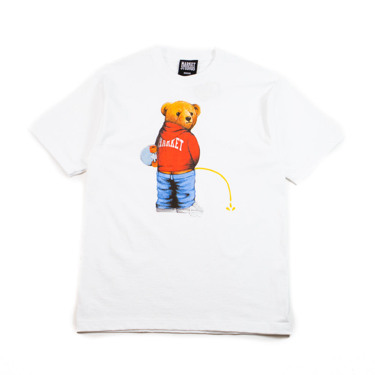 Market Trouble Making Bear T-Shirt White