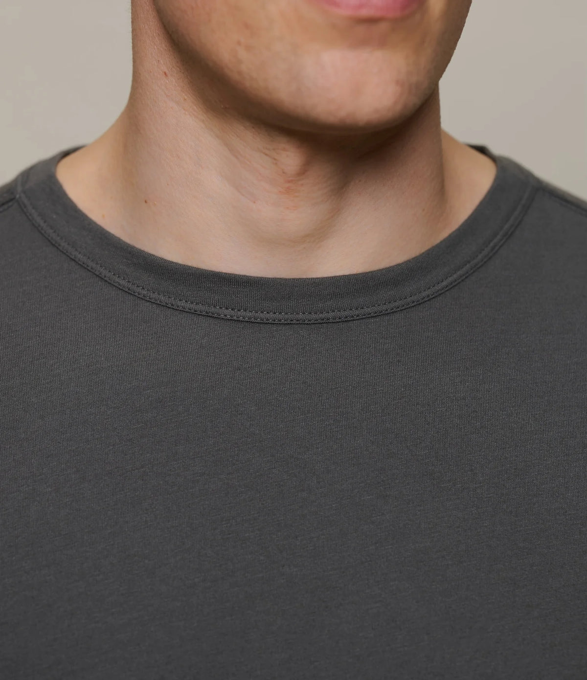 Merz B. Schewanen Soft Pima Cotton T-Shirt Concrete