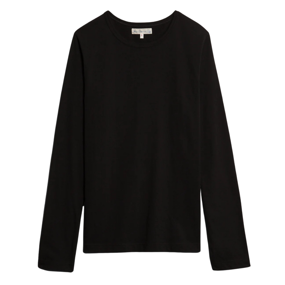 Merz B. Schwanen Loopwheeled Classic Fit Lightweight Longsleeve Deep Black