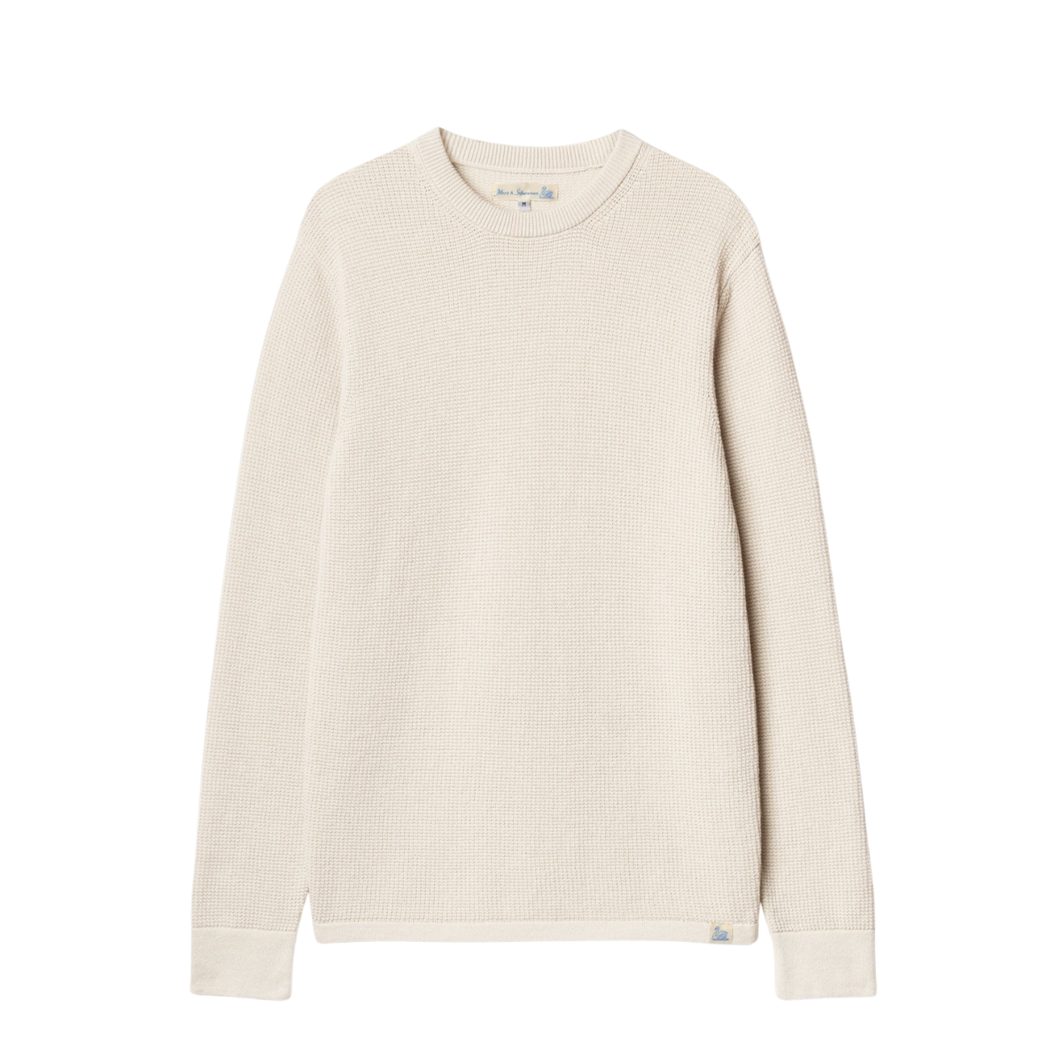 Merz B.Schwanen Lightweight Waffle Knit Sweater Nature