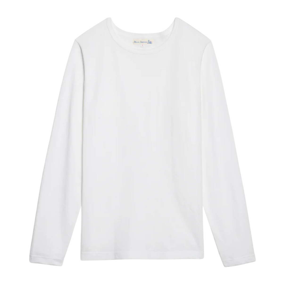 Merz B. Schwanen Loopwheeled Classic Fit Lightweight Longsleeve White