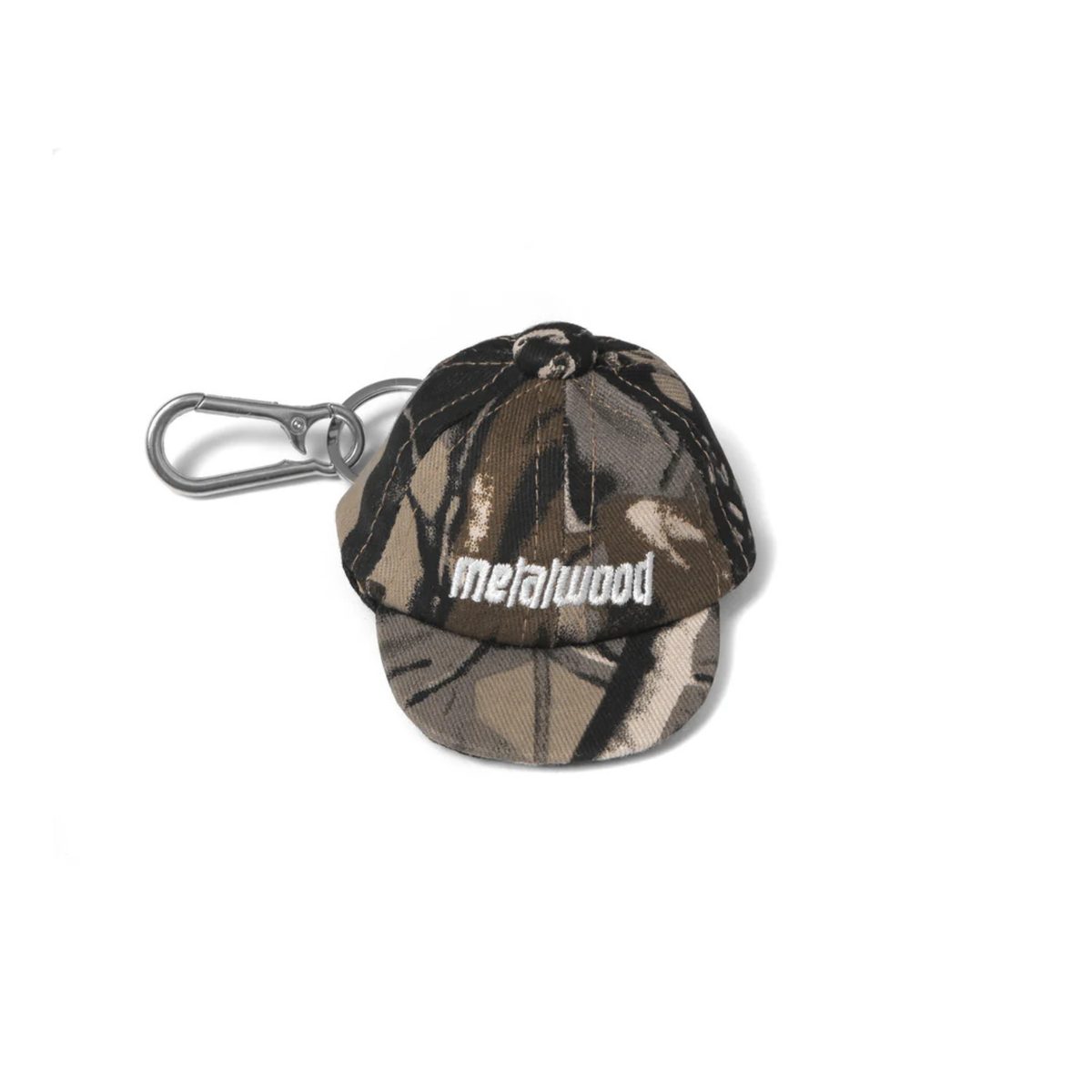 Metalwood Camo Hat Keychain Real Leaf Camo