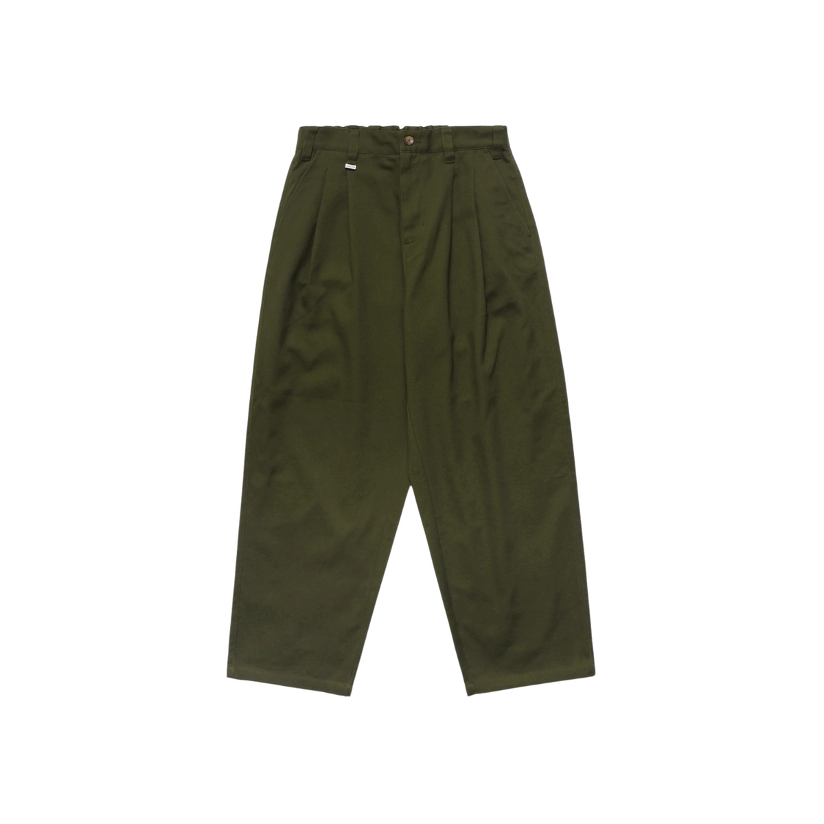 Metalwood Elastic Waist Baggy Pant Olive