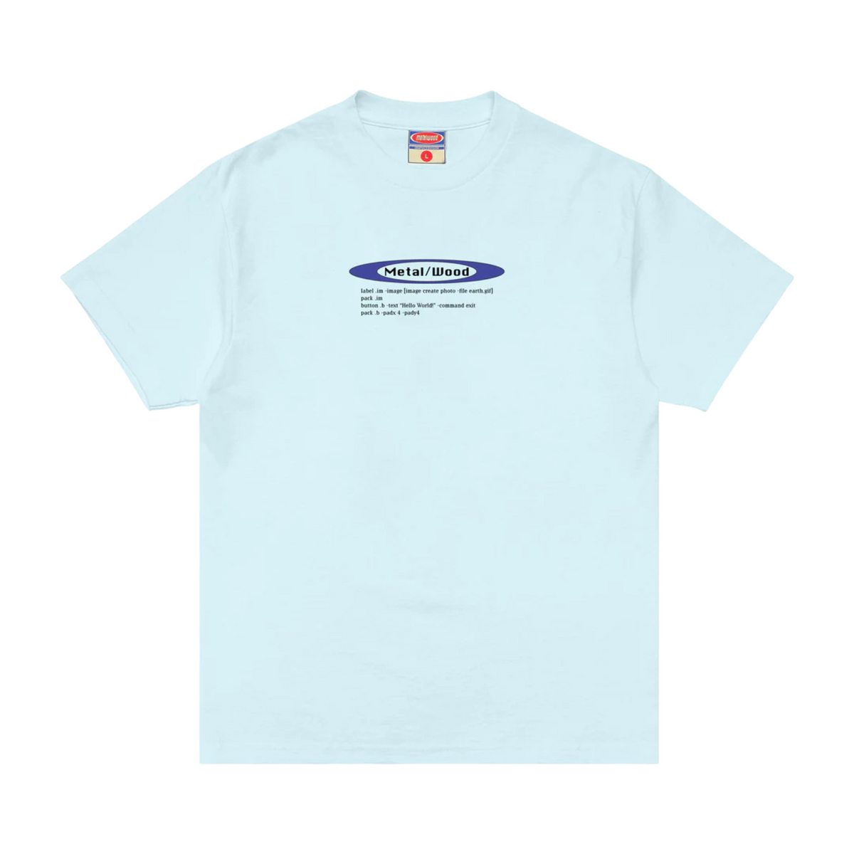 Metalwood Hello World T-Shirt Baby Blue