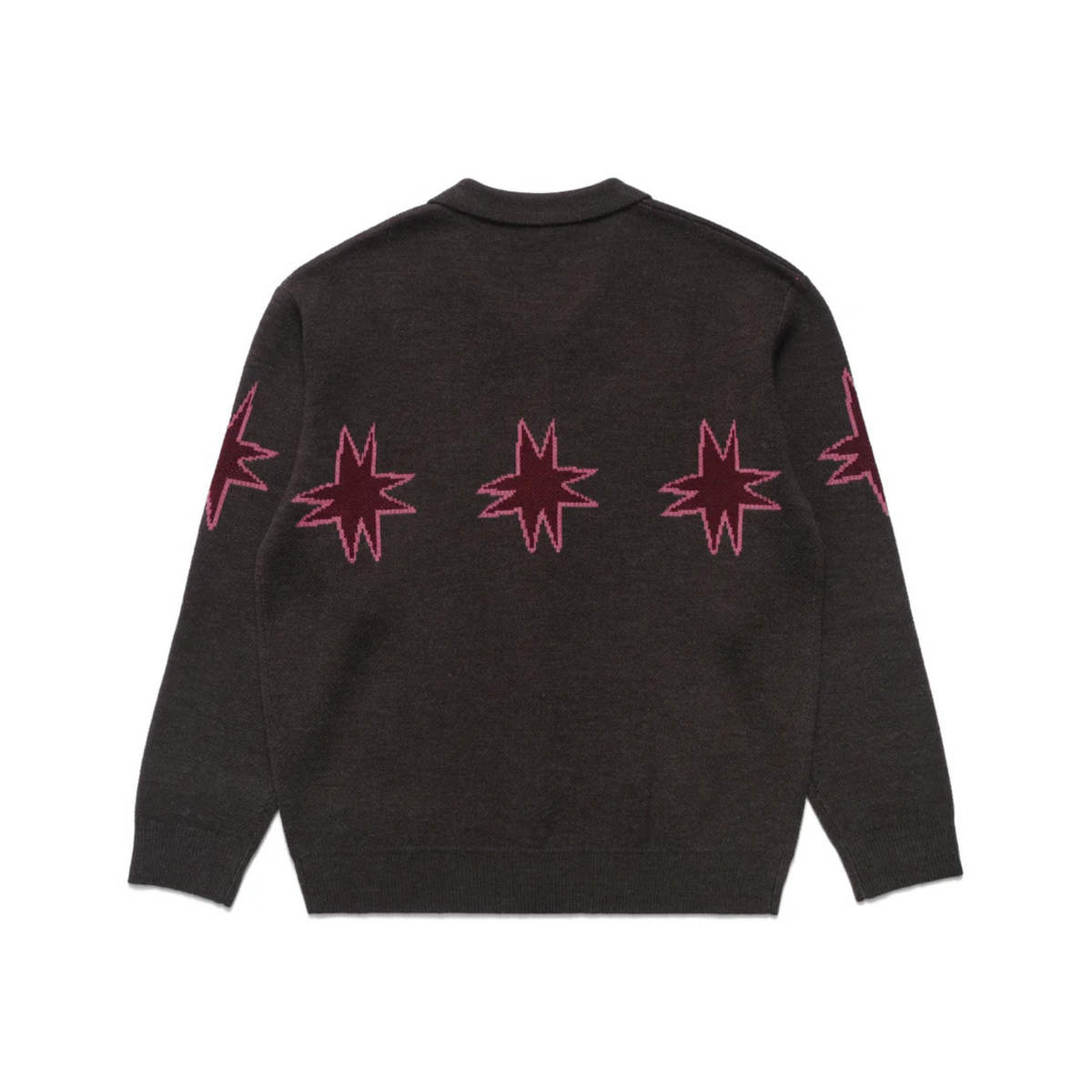 Metalwood Kiki Zip Knit LS Polo Graphite