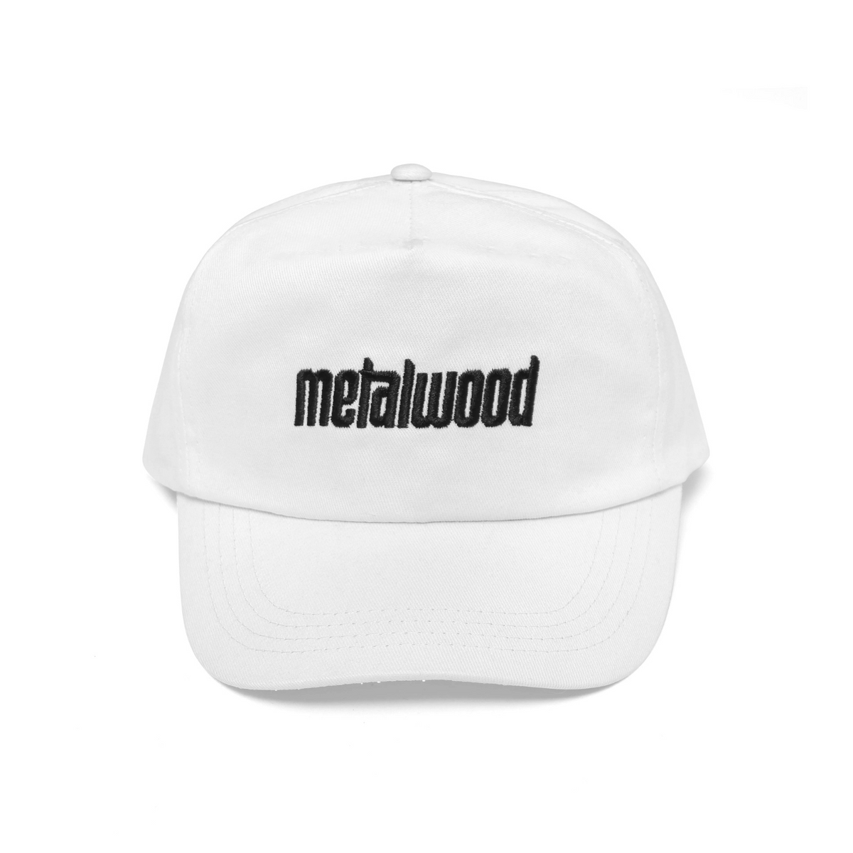Metalwood Metal Logo 5-Panel Hat White