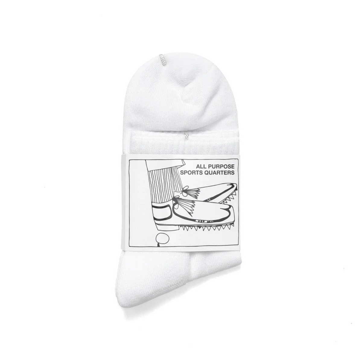 Metalwood Metal Logo Quarter Sock White/Blurple