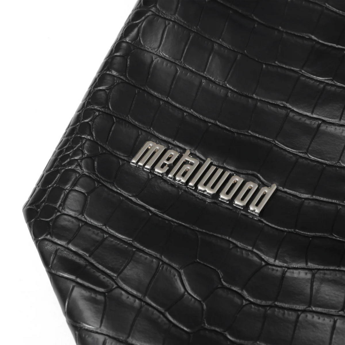 Metalwood Metal Logo Stud Croc Tore Black