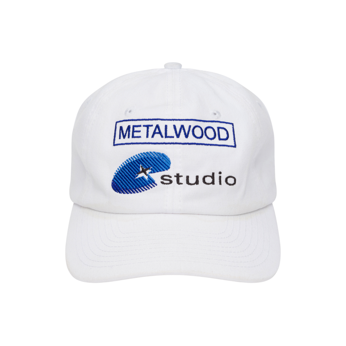 Metalwood Network 6-Panel Strapback Hat - White