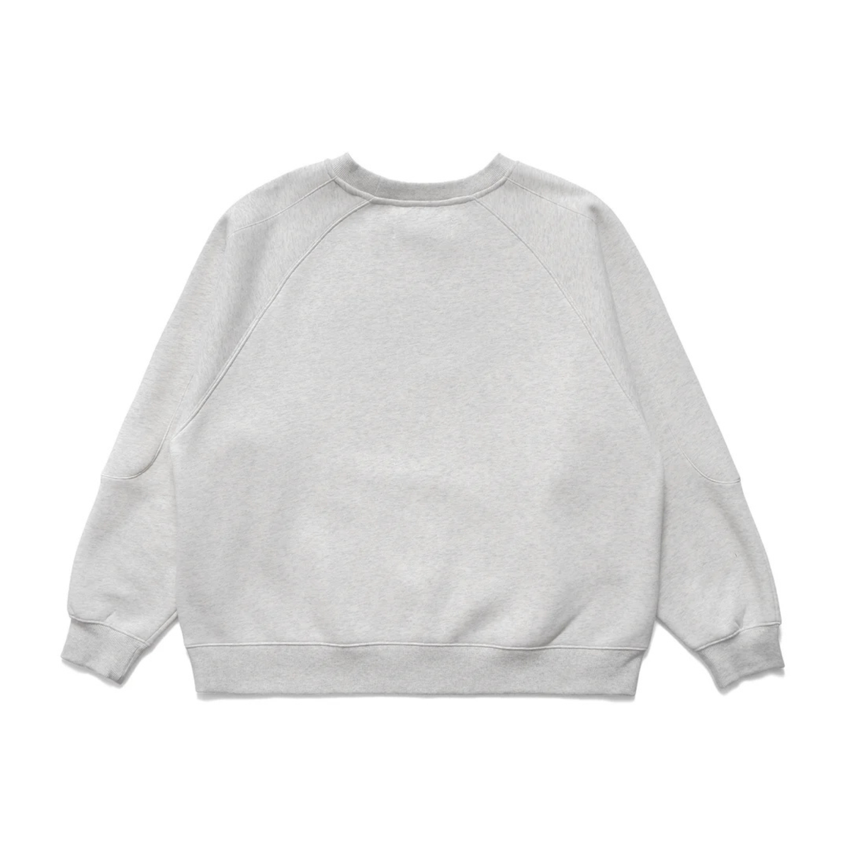 Metalwood Plaid Oval Logo Raglan Crewneck Heather Grey 