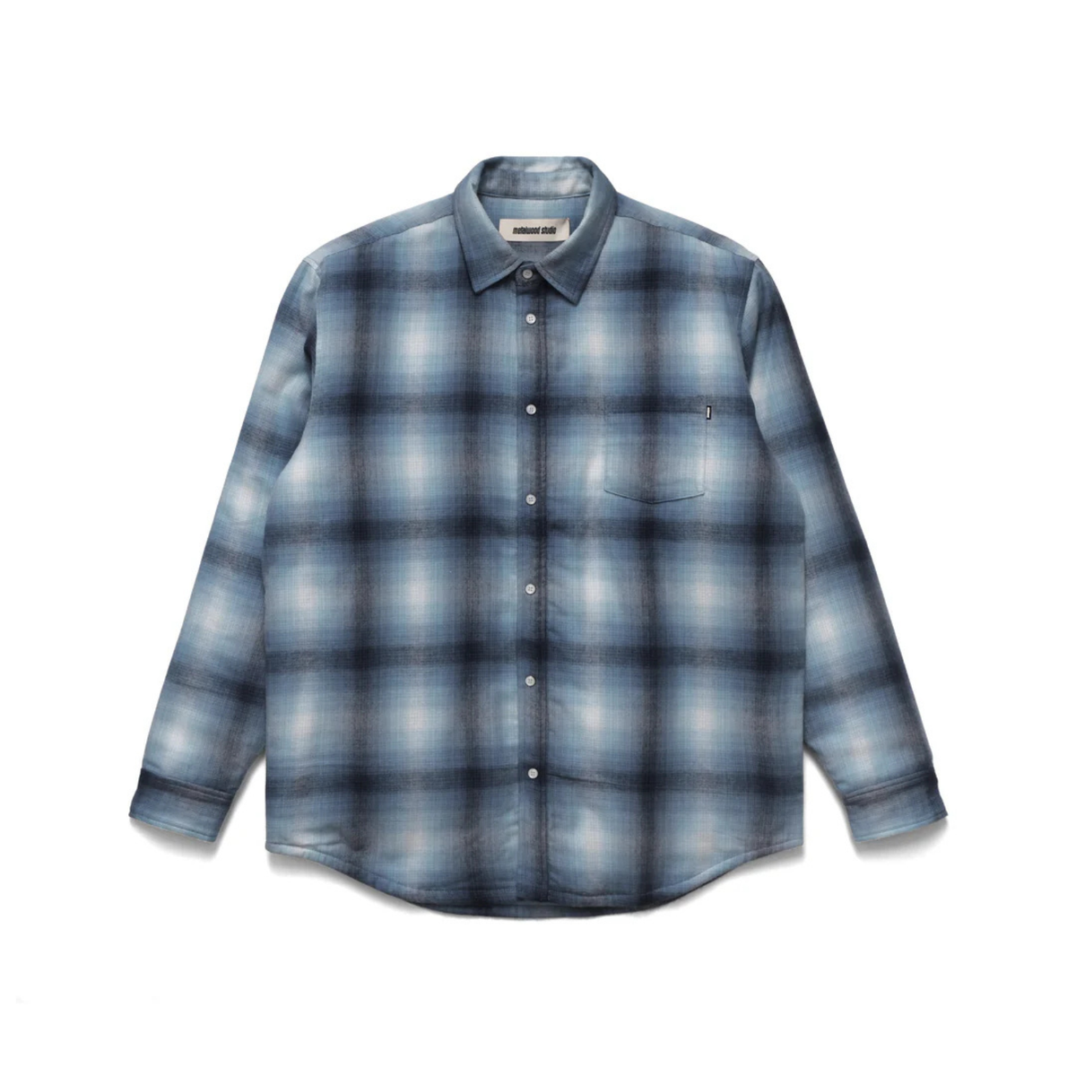 Metalwood Poly Filled Shirt Blue 