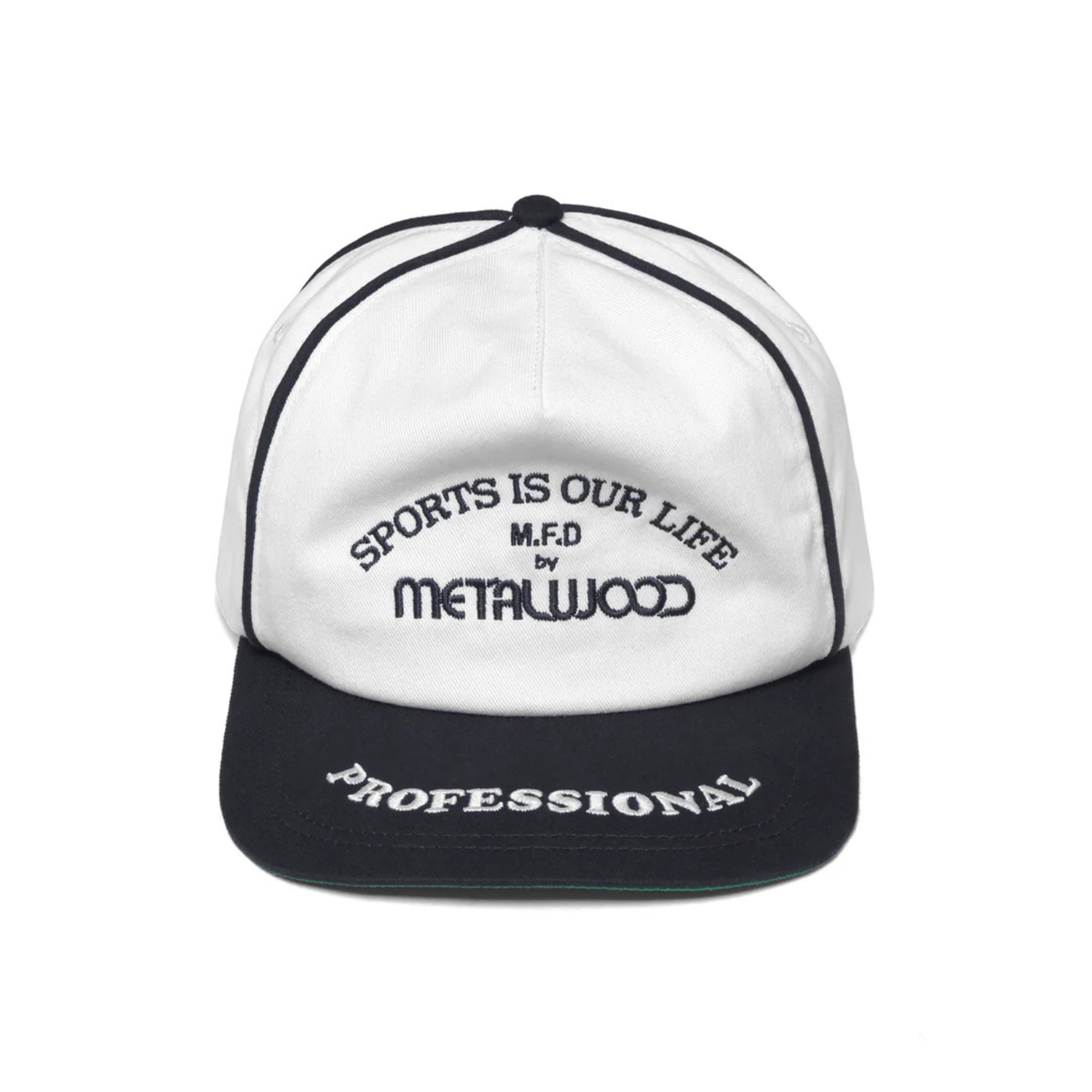 Metalwood Professional Piping Snapback Hat White