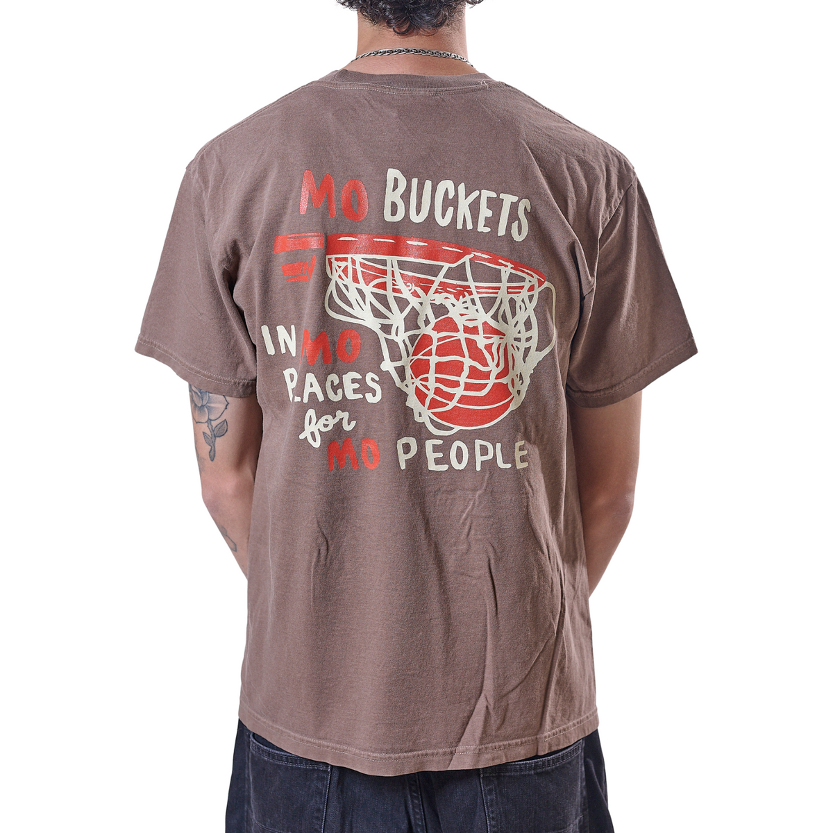 Mo Buckets Tee Walnut by Buckets & Borders X Momentum