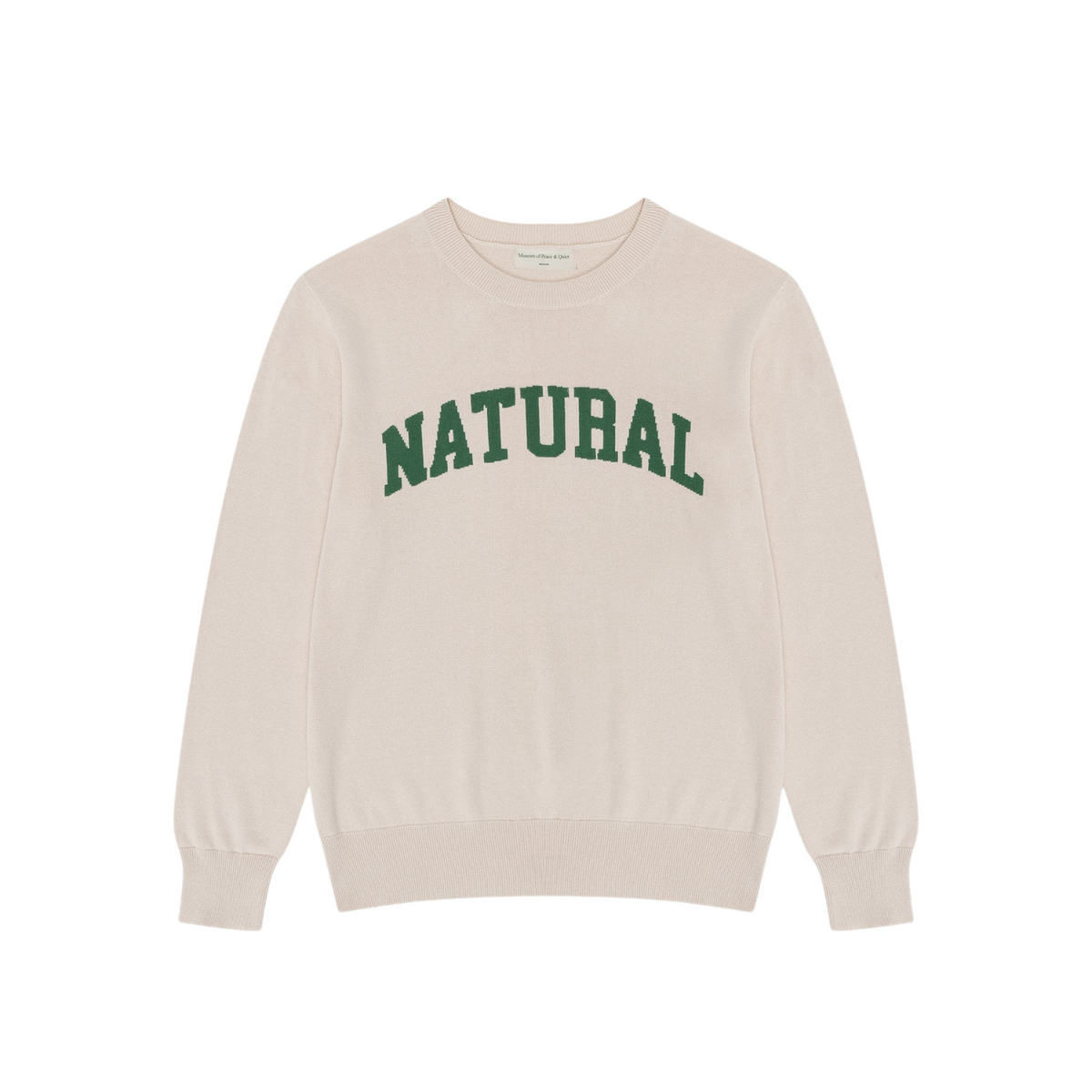 NATURAL JACQUARD KNIT SWEATER