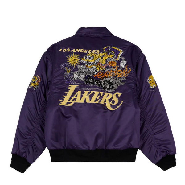 NBA X BRAINDEAD LOS ANGELES LAKERS FLIGHT JACKET