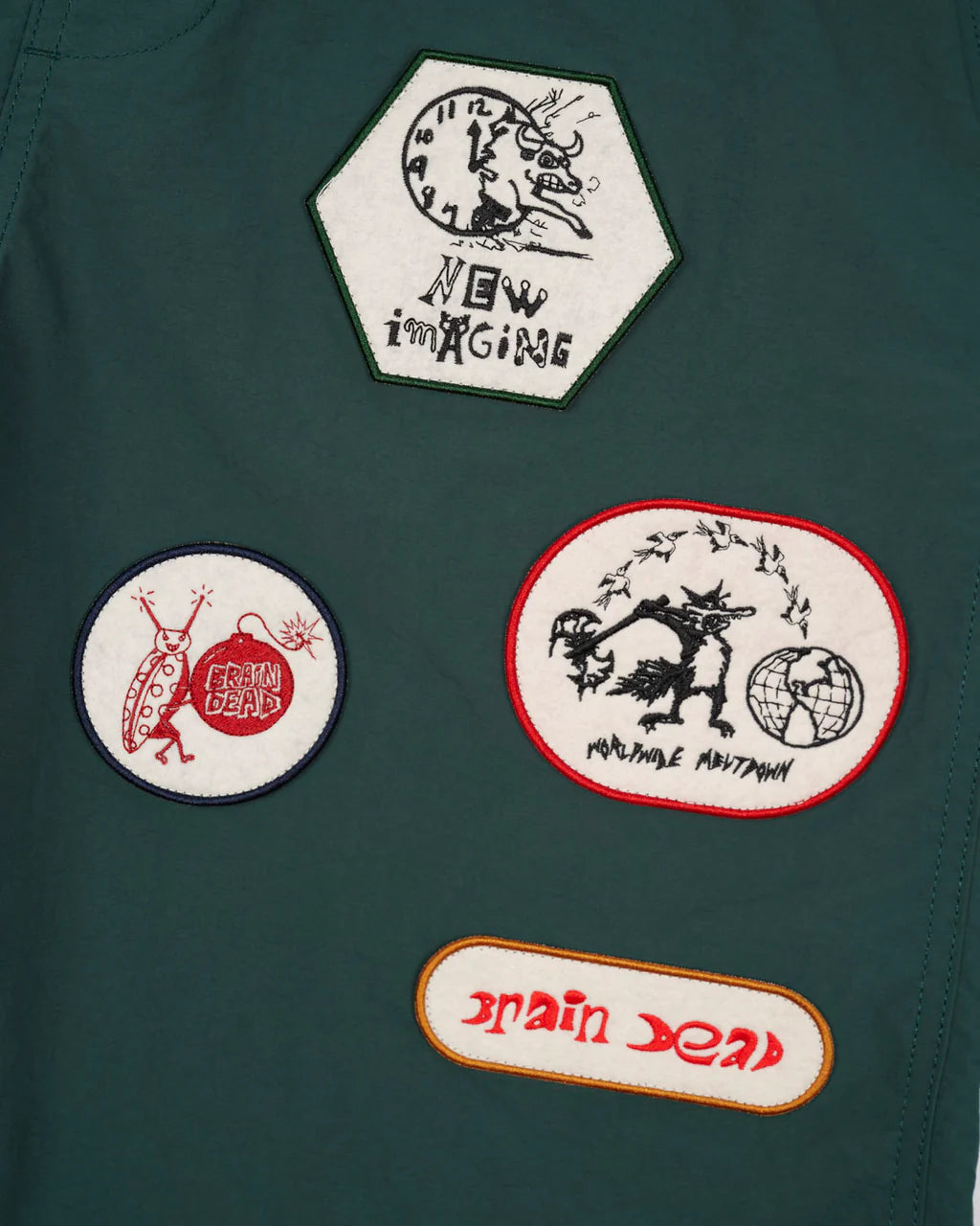 Braindead Nylon Baggy Climber Short Forest Green