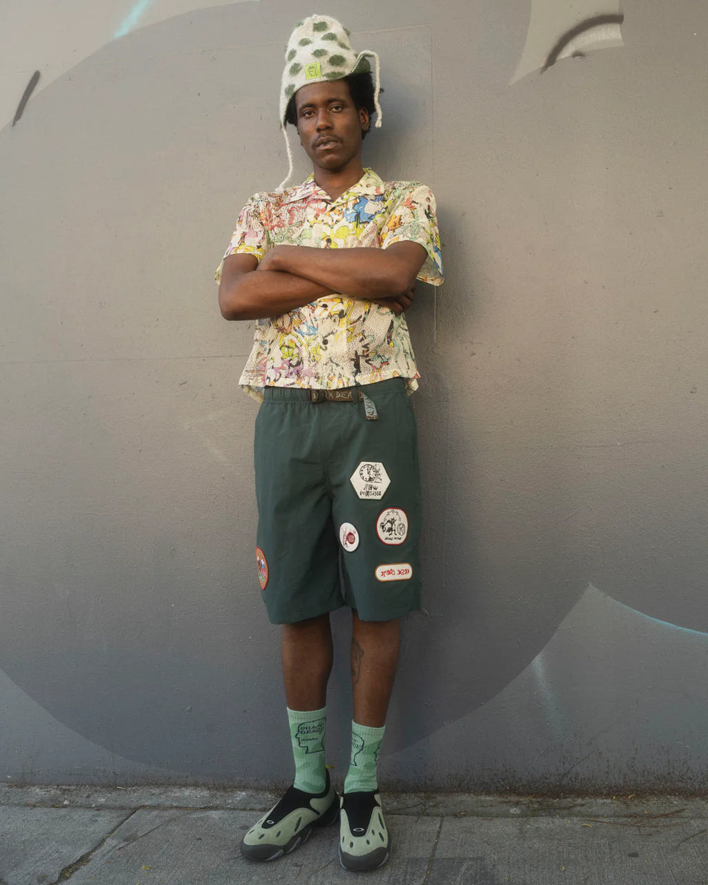 Braindead Nylon Baggy Climber Short Forest Green