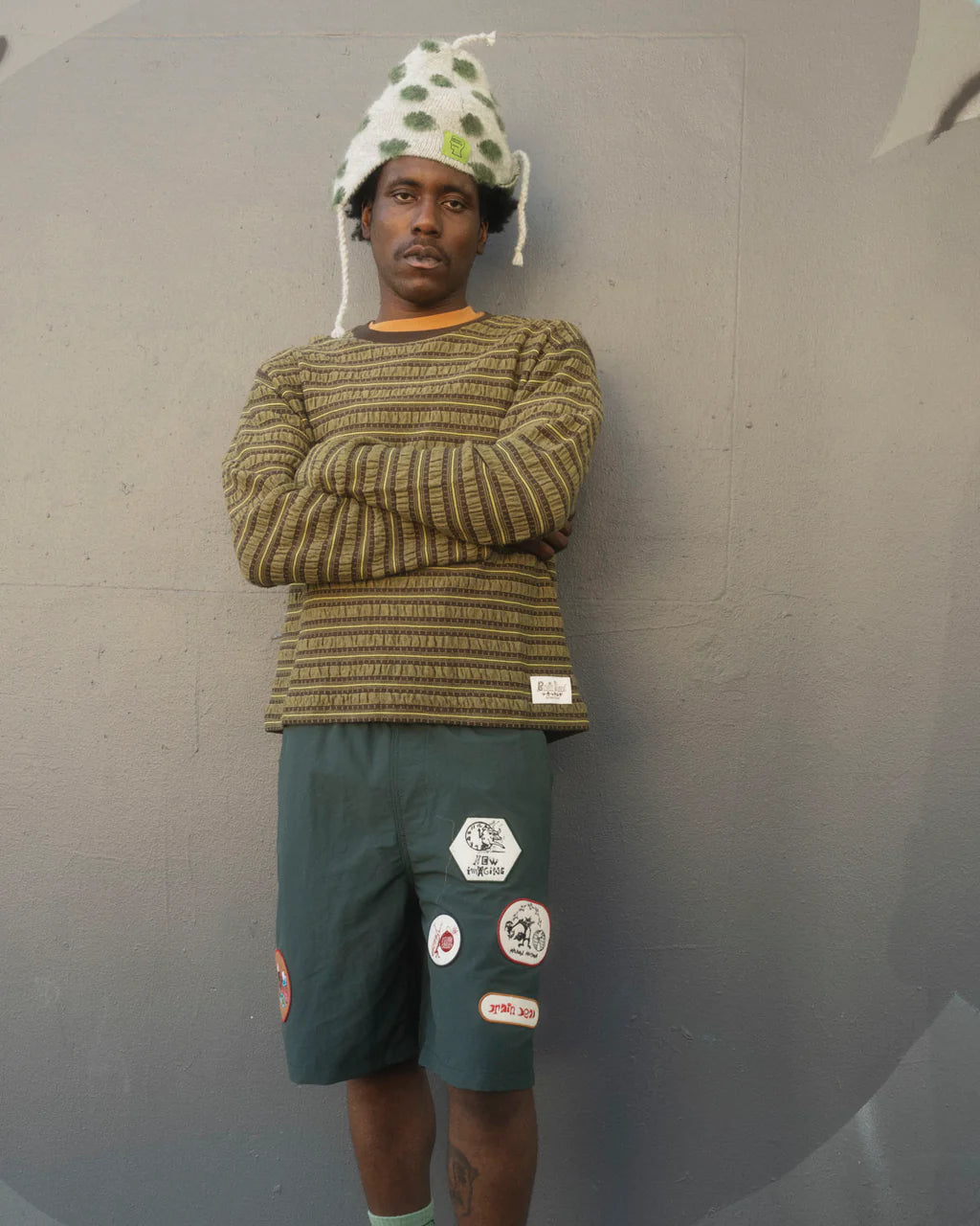 Braindead Nylon Baggy Climber Short Forest Green
