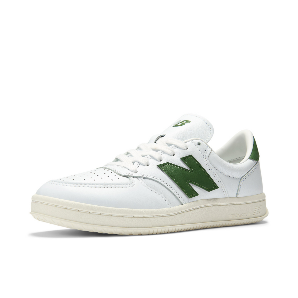 New Balance T500 White/Dark Alpine Green