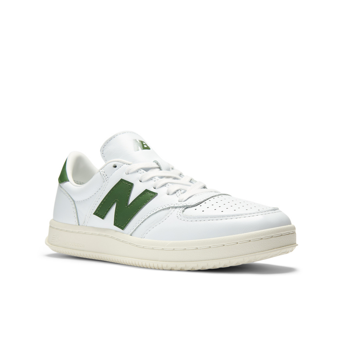 New Balance T500 White/Dark Alpine Green
