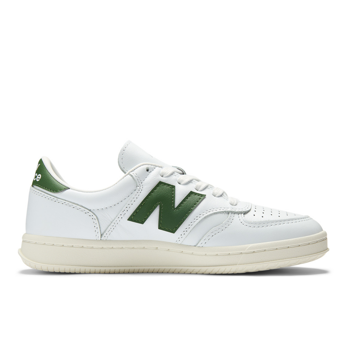 New Balance T500 White/Dark Alpine Green